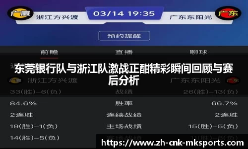 东莞银行队与浙江队激战正酣精彩瞬间回顾与赛后分析